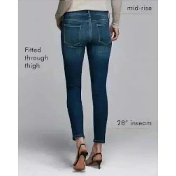 Banana Republic Women's Dark Blue Wash Cotton/Poly/Spandex Skinny Fit Jeans - Picture 5 of 15